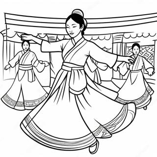 Aapi Kulturel Dans Gosterisi Boyama Sayfasi 108620 45526