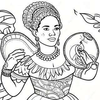 Geleneksel Kolombiyali Dansci Boyama Sayfasi 108644-45539