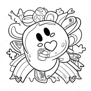 Yaratici Kirmizi Kurdele Haftasi Posteri Boyama Sayfasi 109240-46065