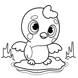 Sevimli Piplup Yuzme Boyama Sayfasi 109929-46599