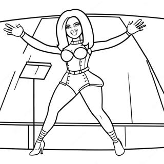 Nicki Minaj Sahne Performansi Boyama Sayfasi 110085 46724