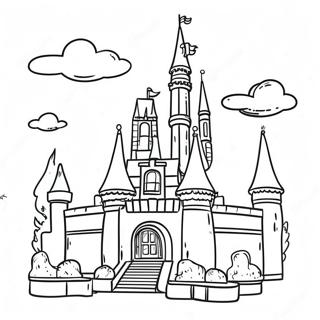 Renkli Legoland Kalesi Boyama Sayfasi 110110-46740