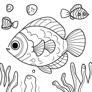 Dibek Baligi Su Alti Manzarasi Boyama Sayfasi 110162-46782