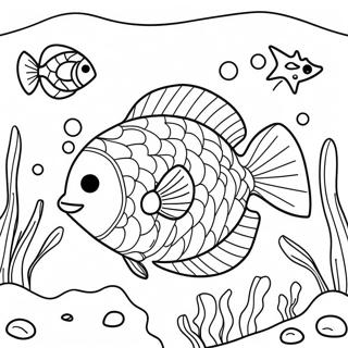 Dibek Baligi Su Alti Manzarasi Boyama Sayfasi 110162-46783