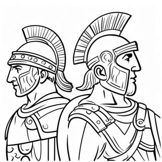 Antik Roma Askerleri Boyama Sayfasi 110369-46937