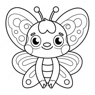 Sevimli Cizgi Film Kelebegi Boyama Sayfasi 1103 1348