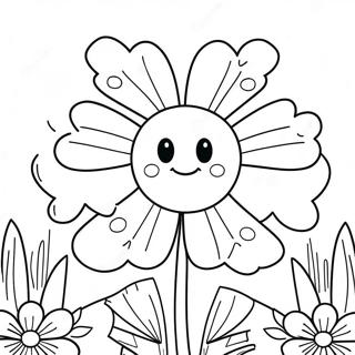 Gulen Yuzlu Buyuk 4 H Yoncasi Boyama Sayfasi 110651 47164