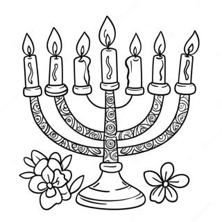 Neseli Hanuka Menorah Boyama Sayfasi 110935 47385