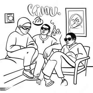 Rahat Homies Dinleniyor Boyama Sayfasi 111348 47735