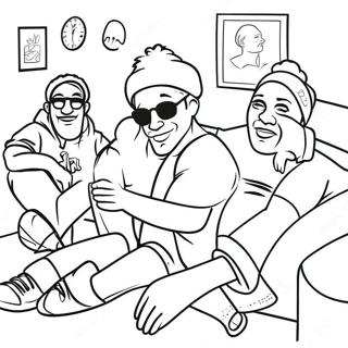 Rahat Homies Dinleniyor Boyama Sayfasi 111348 47736