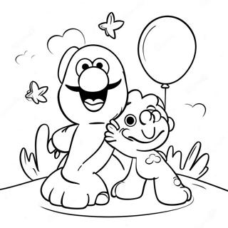 Elmo Ve Abby Renkli Balonlarla Boyama Sayfasi 111528-47870