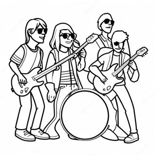 Rock Grubu Jam Yapiyor Boyama Sayfasi 111578 47907