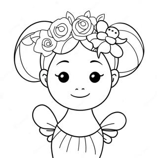 Cicek Taci Takmis Sevimli Balerin Boyama Sayfasi 11167-2582