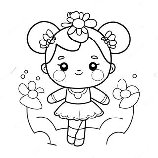 Cicek Taci Takmis Sevimli Balerin Boyama Sayfasi 11167-2583