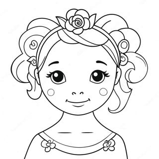 Cicek Taci Takmis Sevimli Balerin Boyama Sayfasi 11167-2584