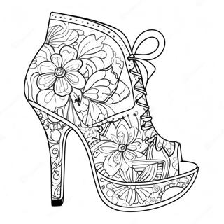 Funky Topuklu Ayakkabi Boyama Sayfasi 112245-48430