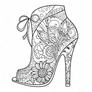 Funky Topuklu Ayakkabi Boyama Sayfasi 112245-48431
