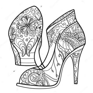 Funky Topuklu Ayakkabi Boyama Sayfasi 112245-48432