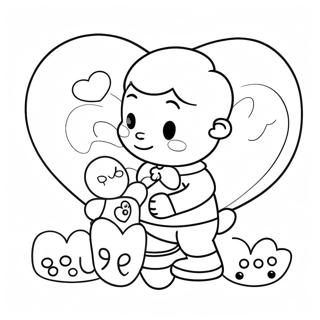 Sevimli Sevgililer Gunu Baba Boyama Sayfasi 112395-48543