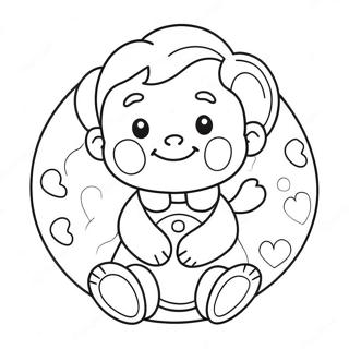 Sevimli Sevgililer Gunu Baba Boyama Sayfasi 112395-48544