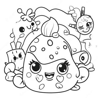 Eglenceli Shopkins Aksesuarlarla Boyama Sayfasi 11258-2369