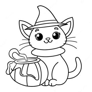 Sevimli Cadi Kedi Boyama Sayfasi 112729 48810