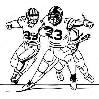 Saquon Barkley Savunmacilardan Kacarken Boyama Sayfasi 112885 48933