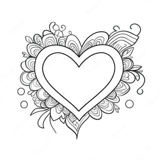 Renkli Gokkusagi Kalp Boyama Sayfasi 112908-48942