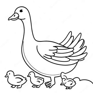 Yavrulariyla Kaz Boyama Sayfasi 113015-49155