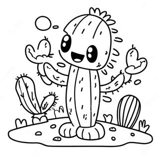 Sevimli Kaktus Boyama Sayfasi 113140-49244