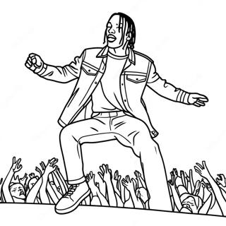 Travis Scottin Sahne Performansi Boyama Sayfasi 113191-49282