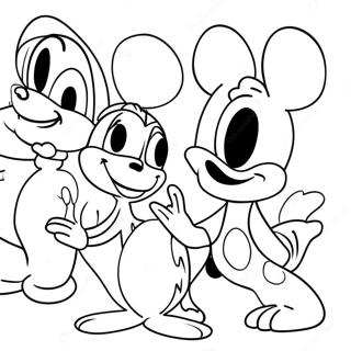 Psikedelik Disney Karakterleri Boyama Sayfasi 113371-49424