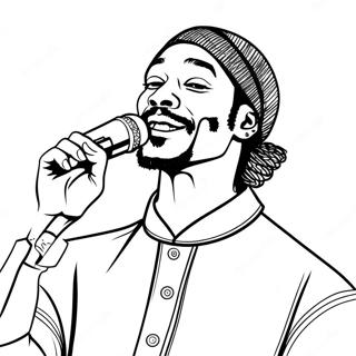 Mikrofonlu Snoop Dogg Boyama Sayfasi 113526-49541