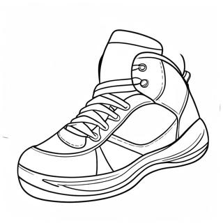 Renkli Basketbol Spor Ayakkabilari Boyama Sayfasi 113629 49626