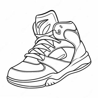 Renkli Basketbol Spor Ayakkabilari Boyama Sayfasi 113629 49627