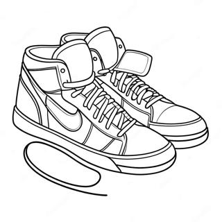 Renkli Basketbol Spor Ayakkabilari Boyama Sayfasi 113629 49628