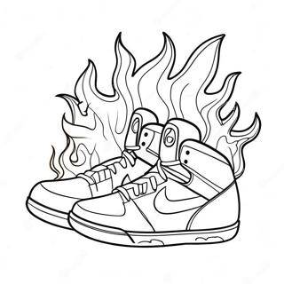 Alevli Basketbol Ayakkabilari Boyama Sayfasi 113631 49635