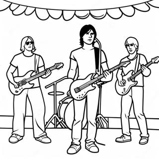 Sahnedeki Rock Grubu Boyama Sayfasi 114815 50552