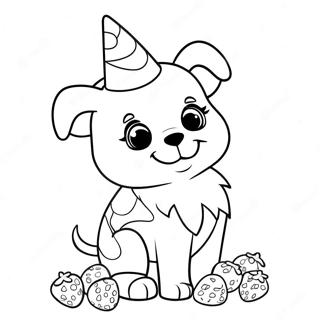 Parlak Boynuzlu Puppycorn Boyama Sayfasi 115072-50752