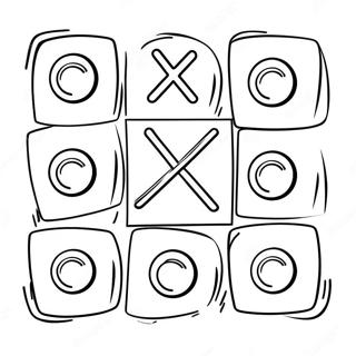 Eglenceli Tic Tac Toe Oyunu Boyama Sayfasi 115148-50801