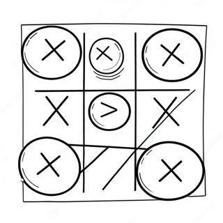 Eglenceli Tic Tac Toe Oyunu Boyama Sayfasi 115148-50802