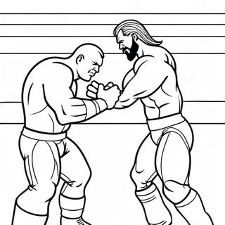Yogun Wwe Guresci Karsilasmasi Boyama Sayfasi 115252-50884