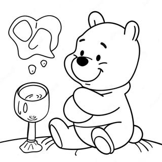 Bal Ile Winnie The Pooh Boyama Sayfasi 11525-1054