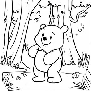 Ormanda Winnie The Pooh Boyama Sayfasi 11526-489