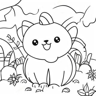 Balkabagi Tarlasinda Oynayan Yavru Kediler Boyama Sayfasi 115280-50909