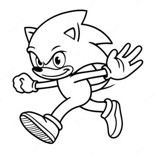 Sonic The Hedgehog Hizla Kosuyor Boyama Sayfasi 115460-51045