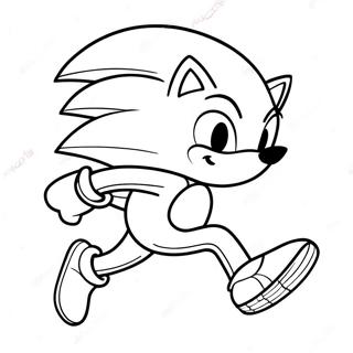 Sonic The Hedgehog Hizla Kosuyor Boyama Sayfasi 115460-51046