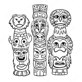 Hayvan Totem Diregi Boyama Sayfasi 115539 51114