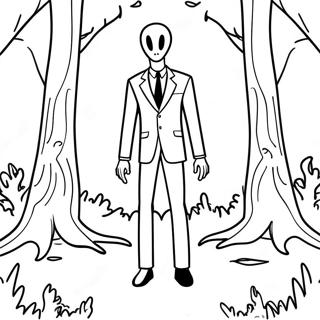Ormanda Korkutucu Slenderman Boyama Sayfasi 115767-51282