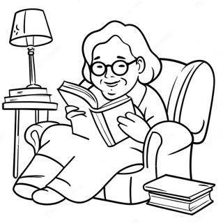 Nana Kitap Okurken Boyama Sayfasi 115949-51430